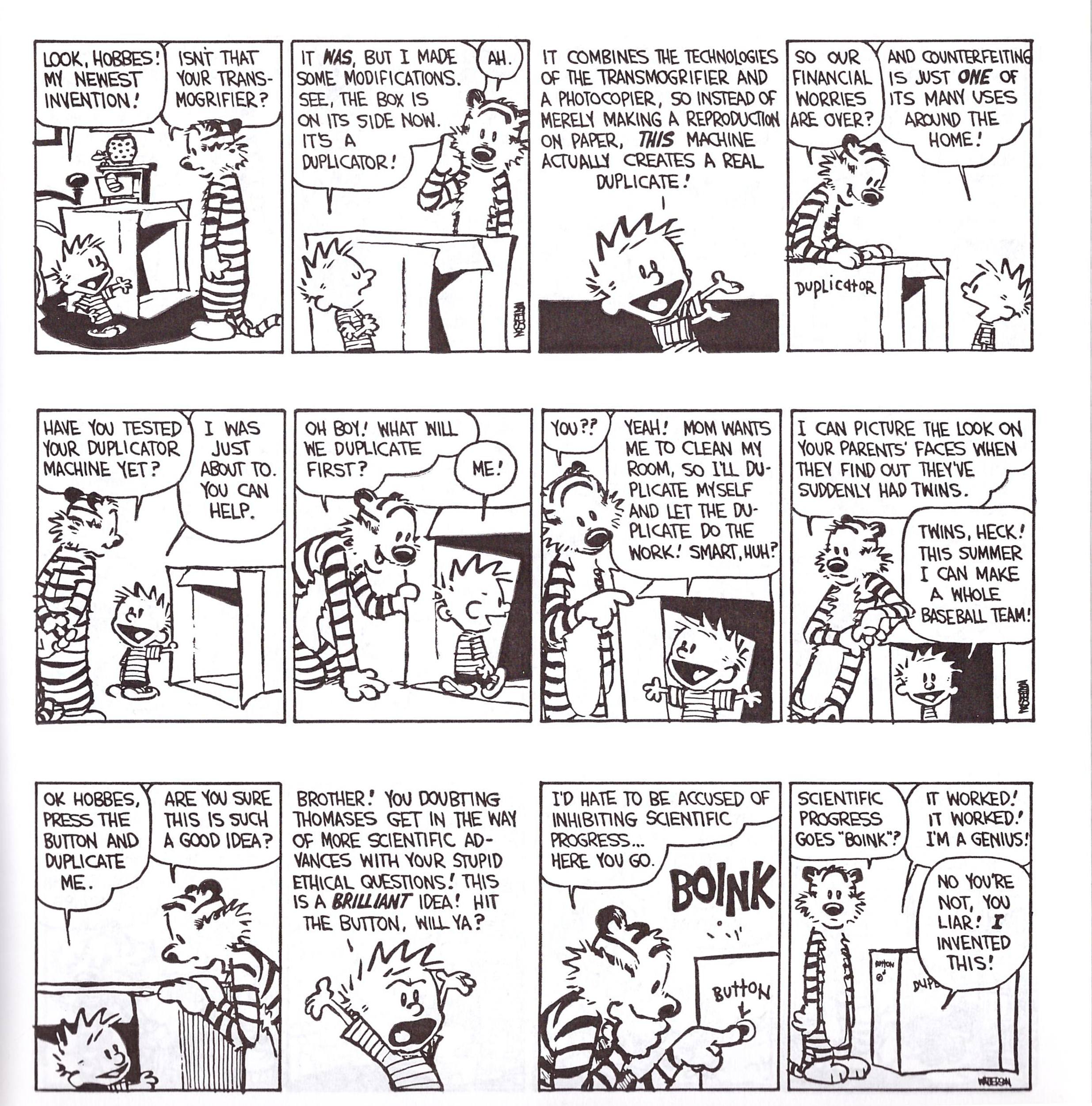 Calvin & Hobbes Scientific Progress Goes Boink review