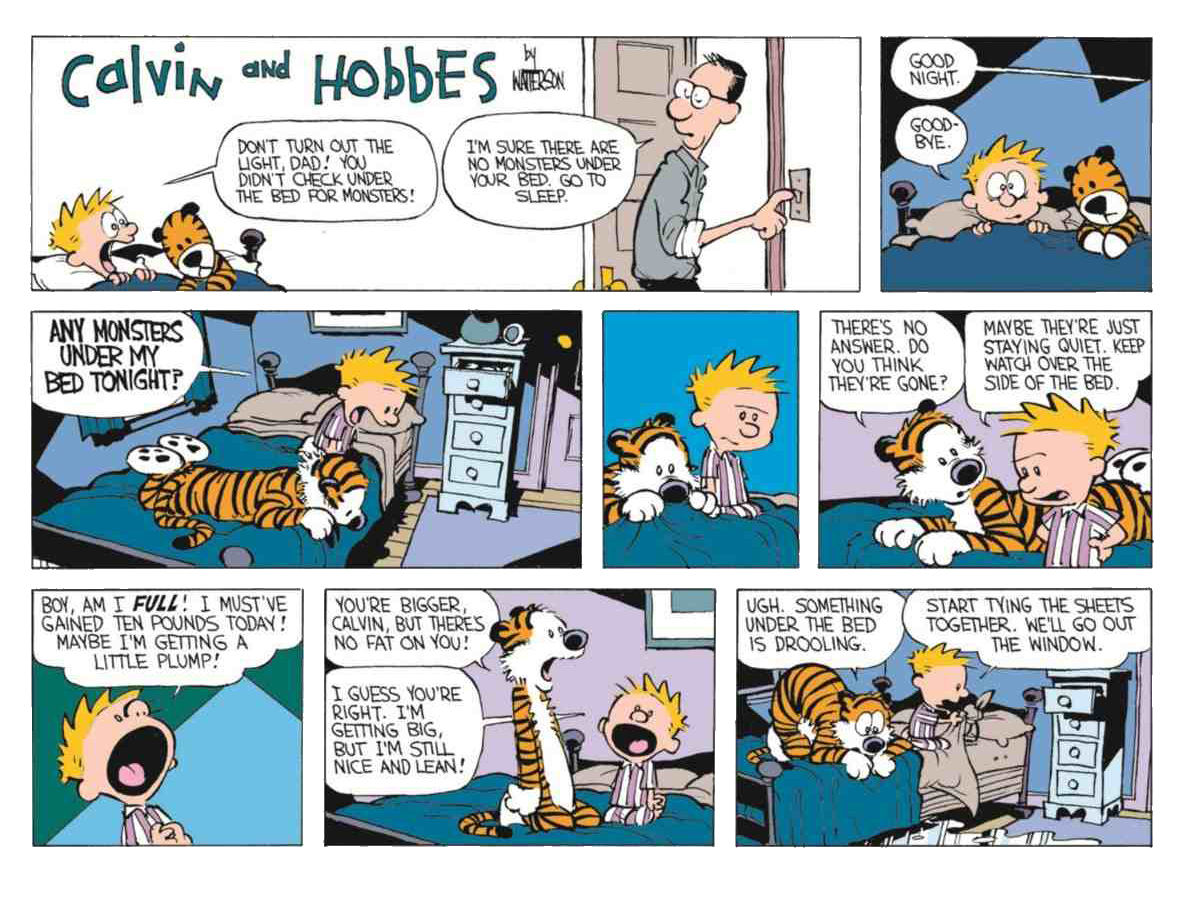 Calvin and Hobbes Something Under the Bed is Drooling review