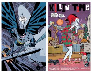 Batman and Harley Quinn splash pages