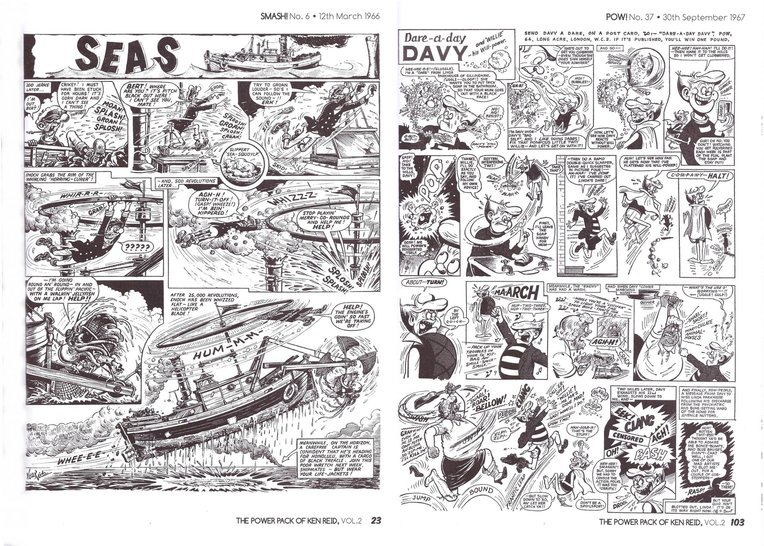 The Power Pack of Ken Reid Volume 2: Queen of the Seas, The Nervs and Dare-A-Day Davy review