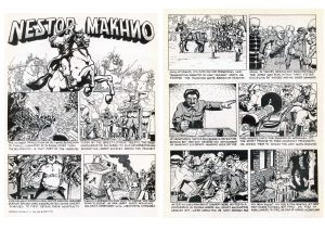 'My True Story' by Spain, interior - a two page story about Nestor Makhno